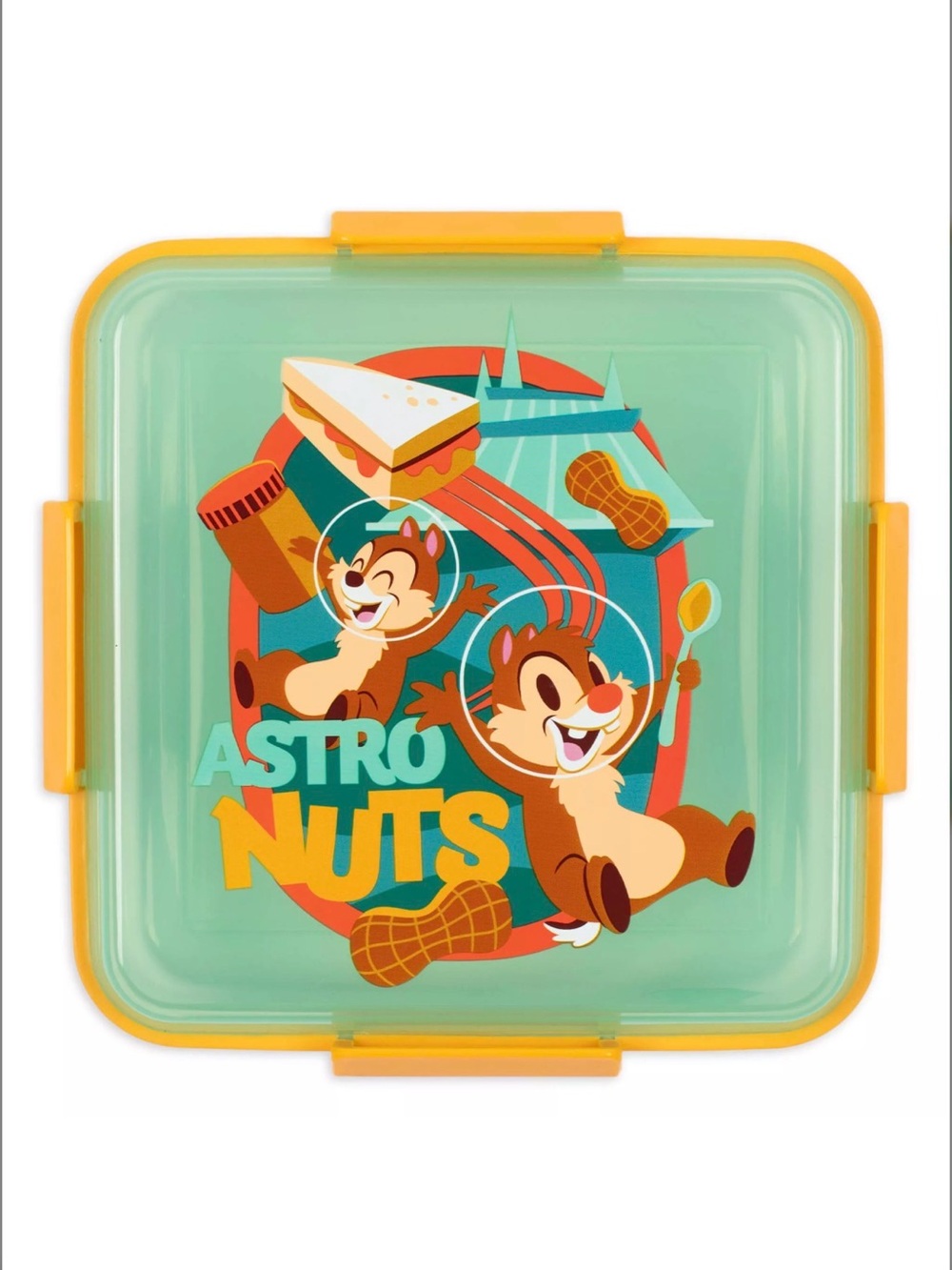 New Disney Mousewares Astro Nuts Food Storage Container Sandwich Chip & Dale